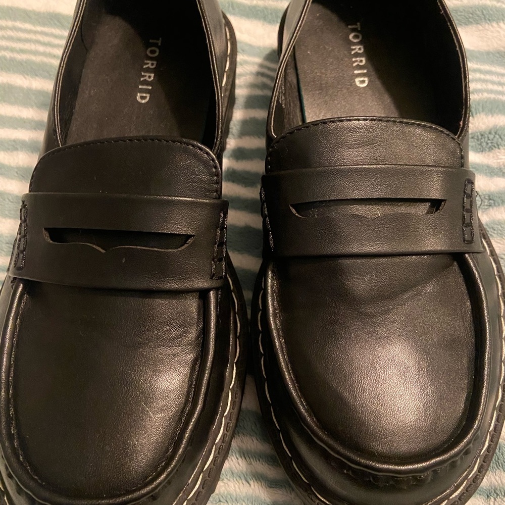 Torrid Black Chunky Sole Loafers